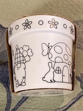 Color Your Own Flower Pot Craft Kit Gnome & Woodland Theme Ages 5+